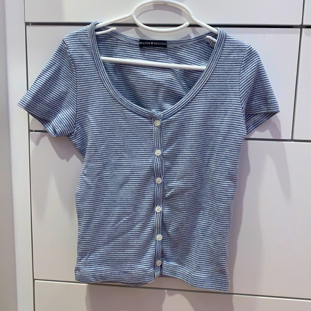 Zelly striped button up top from Brandy Melville